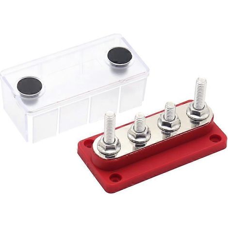 300A 48V negative Verteilerschiene, 4x M8 (5/16 Zoll) Schraubklemmen-Verteilerblock, für 48V elektrische Systeme. (1/4)