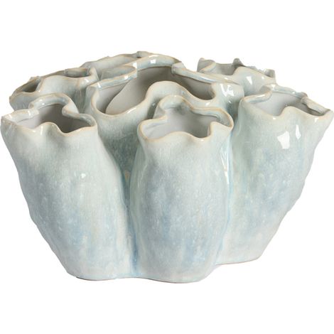Vaso blu in ceramica raffinato Light & Living Diago (1/3)