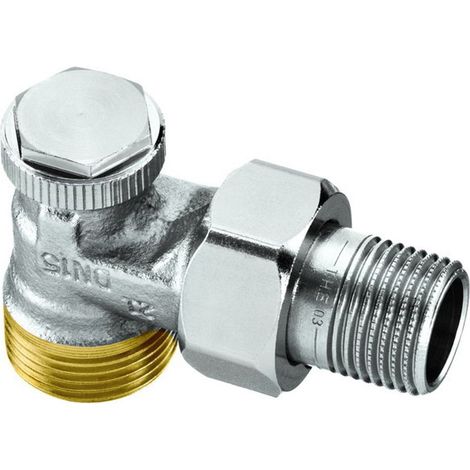 HEIMEIER Racor Regutec, G 3/4 AG forma de esquina, DN 15, bronce rojo niquelado, 0365-02.000