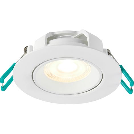 Sylvania – Pack de 10 spots LED encastrables IP44 orientables 400lm 3000K blanc – Pour faux plafonds étroits – Angle de faisceau 38° (1/5)