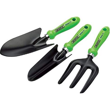 Draper 83972 Facile Trovare Giardinaggio Set di Utensili a Mano, Colore: Verde (3 Pezzi) (1/3)