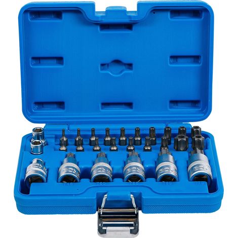 BGS Juego de puntas y vasos de 12,5 mm (1/2") perfil en T (para Torx) 27 piezas - 5101 (1/4)