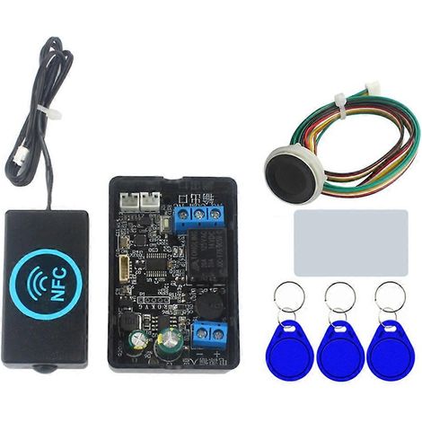 Contrôleur d'accès par empreinte digitale, module de relais de commande de serrure électrique NFC, interrupteur de proximité pour carte à puce S1, empreinte digitale et NFC S1 (1/5)
