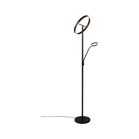 Trio Lighting Lámpara de Pie LED Negra Regulable WILLIS con Brazo Lector Flexible, Color Negro 39W - 5,5W, 2700+3000+4000K (1/5)