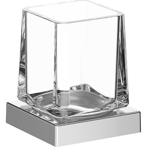 Inda - Wandzahnbürstenbecher Divo Chrom glänzend/transparent