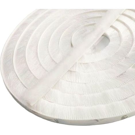 Joint Brosse Porte, 5 M x 9 mm x 15 mm, Blanc, Joint Fenetrepour Lsolation Phonique Porte, Joint Brosse Moustiquaire (1/5)