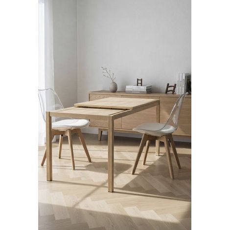 Mesas Comedor - Mesa Dino Extensible 120-180 cm - Madera Natural (1/5)