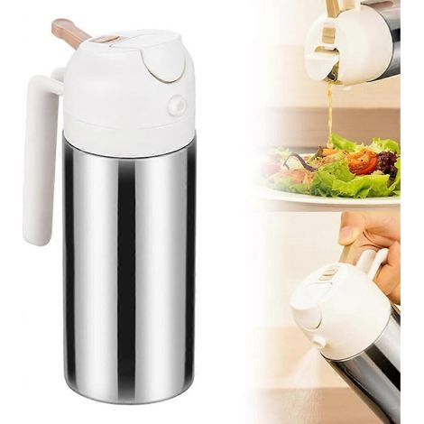 Pulvérisateur et distributeur d'huile 2 en 1, flacon pulvérisateur en acier inoxydable 316 (1/2)