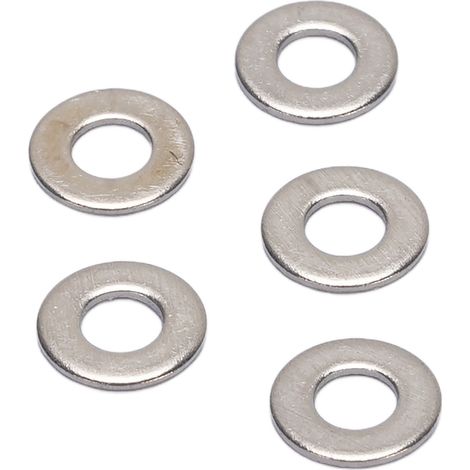 Lot de 500 rondelles plates en acier inoxydable pour vis M2 (diamètre intérieur 2,5 mm, diamètre extérieur 6 mm, épaisseur 0,5 mm). (1/5)