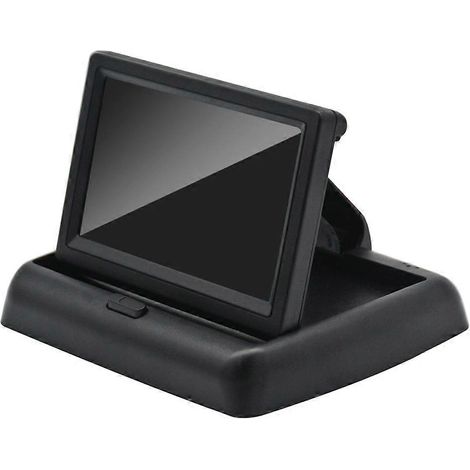 Moniteur LCD pliable de 4,3 pouces pour voiture, tableau de bord, entrée caméra de recul, universel pour camion, 2 vidéos pour DVD de caméra de recul (1/5)