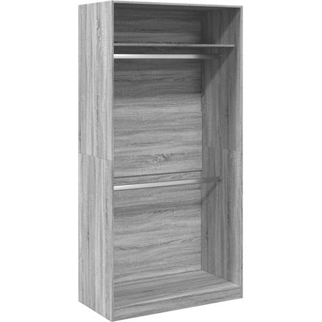 Maison Exclusive - Armadio Grigio Sonoma 100x50x200 cm in Legno Multistrato