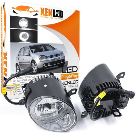 Phares LED antibrouillard + feux de jour VW Golf V 2003 / 2005 - Droite et Gauche - La paire