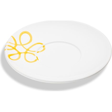 Gmundner Keramik Pur Geflammt Gelb, Untertel.Teetasse Maxima Ø18cm (1/2)