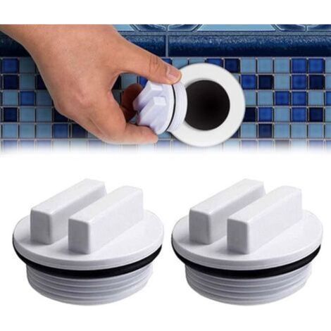 2 Pièces Bouchon d'hivernage pour Piscine,Ensemble De Bouchons De Piscine d'hiver,Bouchon De Congélation pour Conduite De Retour, Clapet Skimmer Piscine (1/4)