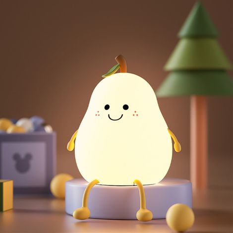 Veilleuse colorée pour enfants, veilleuse en silicone, veilleuse LED à intensité variable pour enfants, lampe de nuit portable rechargeable par USB avec fonction arrêt. (1/5)