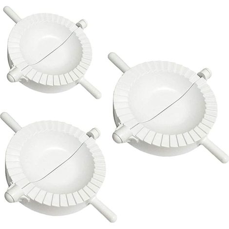 Set di 3 stampi per ravioli, pressa per impasto, utensili da pasticceria, stampo da cucina, bianco (1/5)