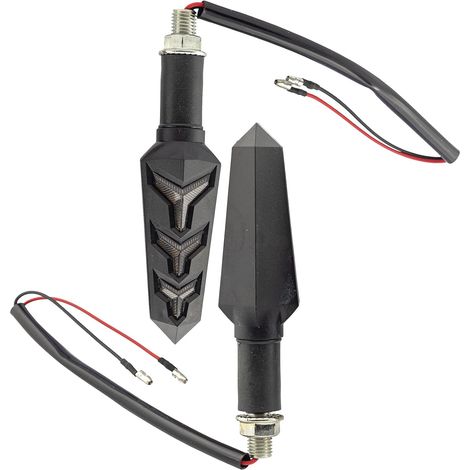 Coppia di indicatori di direzione a LED per moto e scooter, indicatori di direzione sequenziali a freccia, universali. (1/5)