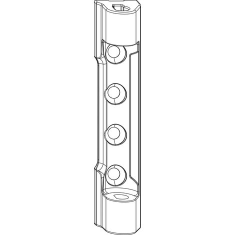 ROTO NX Axerlager P6/130 Standard PVC mit 2 Bohrzapfen 6 mm 130 kg silber (1/2)