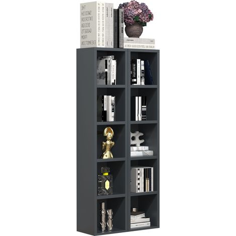 Legno CD DVD Scaffale di archiviazione Megosa S 187x20x17 - VCM