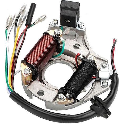 Stator AC à 2 bobines, plaque magnétique d'allumage pour systèmes CDI de quads Sunl 50cc, 70cc, 90cc, 110cc et 125cc. (1/5)