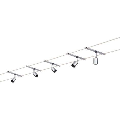 Paulmann Salt 94145 Sistema di illuminazione completo su cavo GU5.3 50 W LED (monocolore) Cromo (opaco)