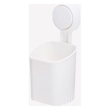 Porte-brosse à dents sans perçage à ventouse blanc (1/5)