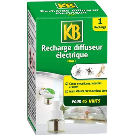 Recharge diffuseur électrique 35 ml anti insectes volants x1 - Protège des insectes pendant 45 nuits - 1 diffuseur pour 15m² (1/2)