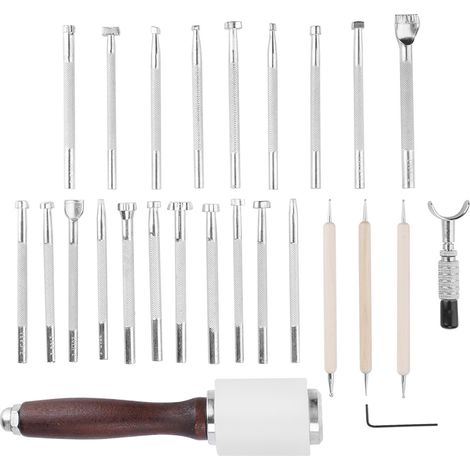 Kit de marquage cuir professionnel, outil de gaufrage et décoration pour projets de maroquinerie créative. (1/5)