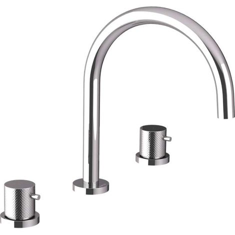 Sapho Ultrasan - Grifo de 3 orificios para lavabo, cromo UT017V (1/2)