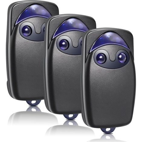Télécommande de porte 3 pièces, télécommande de porte de garage 433,92 MHz compatible avec Flo2r-s, FLOXIR FLOXIR FLOX2R OXYGÈNE OX2, 2 canaux (1/4)