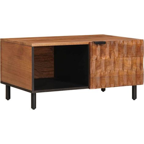 Couchtisch Braun 80 x 50 x 40 cm Massivholz Mango