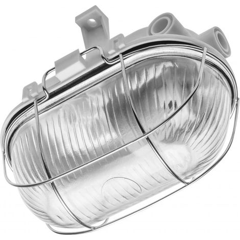 Luminaire canal à grille blanche Sanguesa KAM E27 IP44 40W - V-KAY060-00 (1/2)