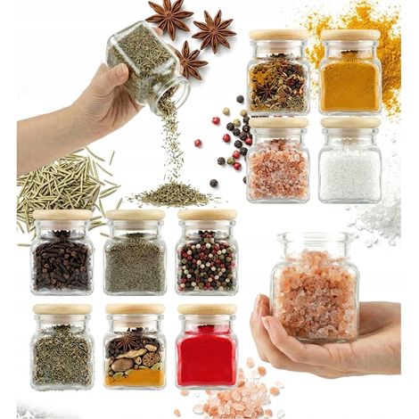 12er-Glas (120 ml) mit Hochzeitsgewürzen, Kräutern und Kerzen, Holzkorken (1/5)