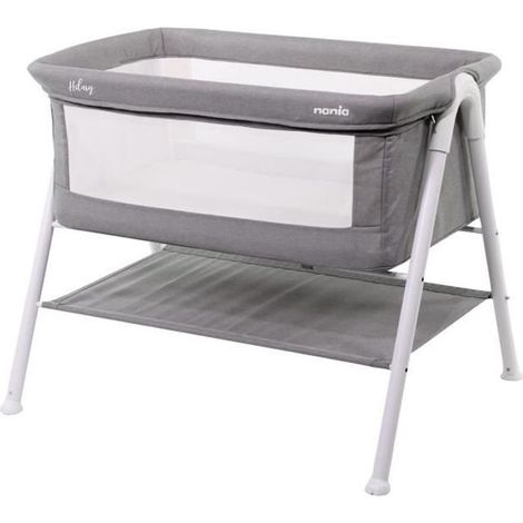 Cuna bebé NANIA HILLARY - Desde el nacimiento - 9 Kg máx - Colchón de 3 cm de grosor incluido - Espacio de almacenamiento debajo de la cuna