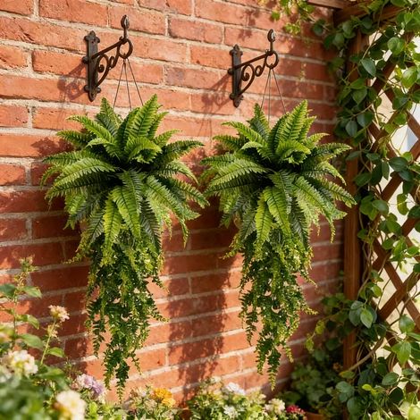 2 PCS Lianes Murales Artificielles Feuilles Persanes avec Fougères Suspendues Réalistes, Plantes Tombantes Sans Entretien pour Décoration Maison Bureau Mariage (1/5)