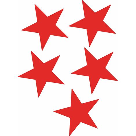 Adesivo Rifrangente Stella Rosso (1/5)