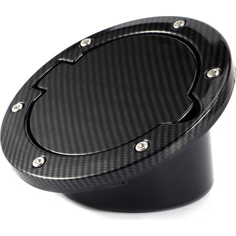 Bouchon de réservoir d'huile/carburant style fibre de carbone - Pièces de modification compatibles avec Jeep Wrangler JK 2/4 portes 2007-2017 (1/4)