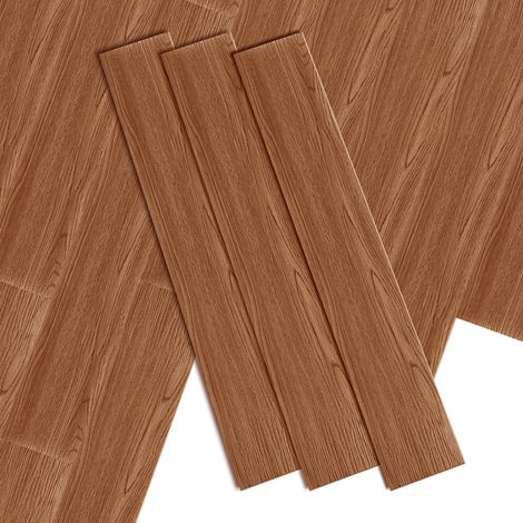 TolleTour PVC Vinylboden Selbstklebend 18 Stk Warm Eiche 91.5×15.2 cm