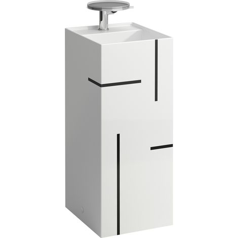 Waschtisch KARTELL 375x435x900mm frst o ÜL 1 HL m Dekor sw (1/5)