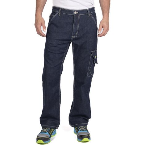GOODYEAR Stretch Carpenter Jeans Marineblau 40 Langer Fit (1/5)