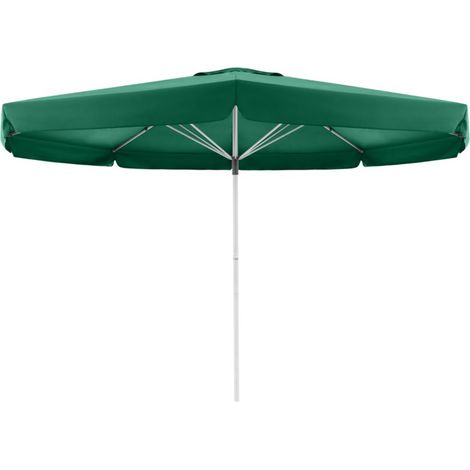 Doppler Sonnenschirm/ Großschirm "Telestar" Ø 5,00 m, dunkelgrün, mit Volant, Bezug aus 100% Polyester, Gestell aus Aluminium, 25 kg Sonnenschirm / Großschirm "Telestar 500", inkl. Schutzhülle, dunkel (1/5)