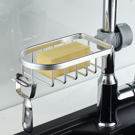 Etagère et rangement de douche-Lot de 2 Étagère Douche Sans Percage Inox, Étagère Salle de Bain Télescopique Inoxydable, Tablette Support Douche, Porte Savon Barre Douche, argenté