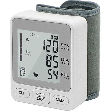 Tensiomètre de poignet avec grand écran LCD, brassard automatique pour le bras, pour une utilisation à domicile (1/5)