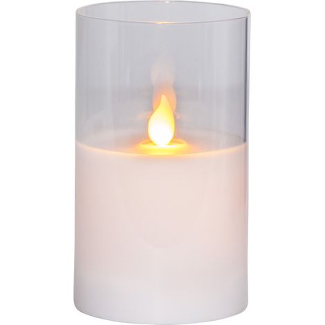 LED Windlicht -M-Twinkle mit Timer, flackernd, weiß, 12,5cm (1/5)