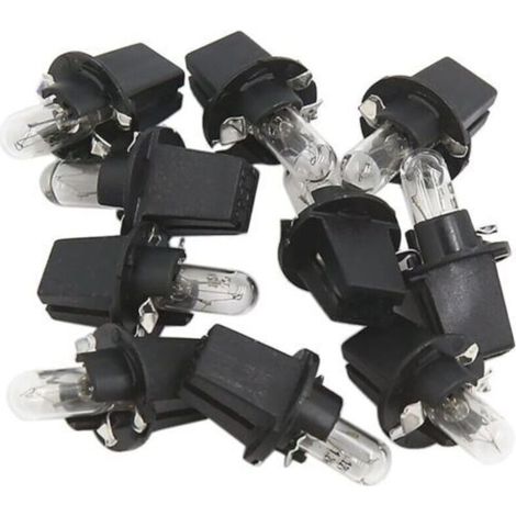 10 Stück DC 12V 1,2W T5 Hellgelbe Auto-Armaturenbrettlampen