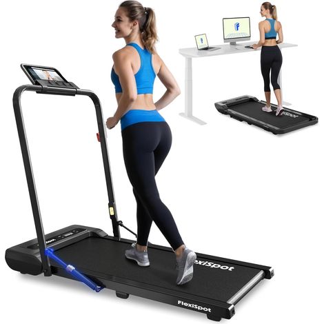 Tapis de marche pliable 2 en 1 – Vitesse max 10 km/h – Charge max 140 kg – Écran LED – Moteur silencieux – Support tablette – Flexispot