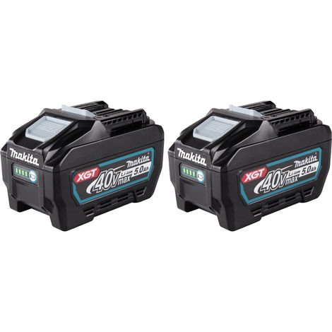 Makita 2x BL 4050 F batteria 40 V max. 5,0 Ah / 5000 mAh Li-Ion XGT ( 2x 191L47-8 ) IP64 con indicatore del livello di carica (1/4)
