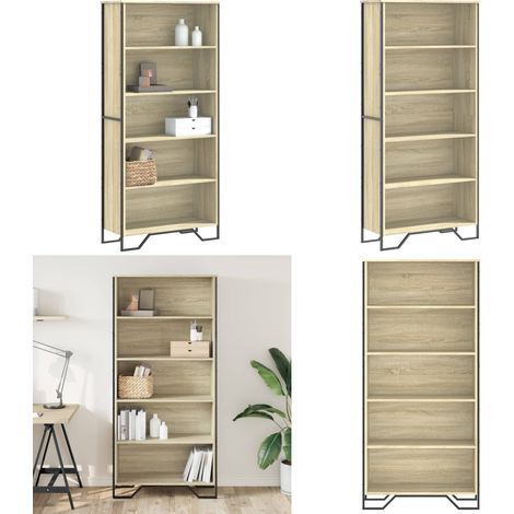 vidaXL Bücherregal Sonoma-Eiche 80x31x169 cm Holzwerkstoff (1/5)
