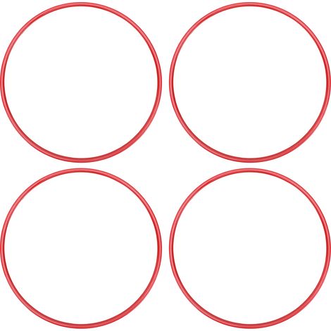 Anneau de protection de jante de roue de 16 pouces, 4 pièces, anti-rayures, garniture de protection auto-adhésive pour voiture à bord plat rouge (1/5)