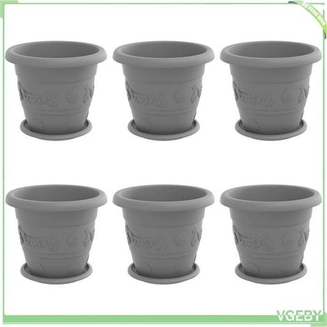 Pots de plantes - FAFEICY - 3403276 - Noir - Plastique - Pack 6 (1/5)